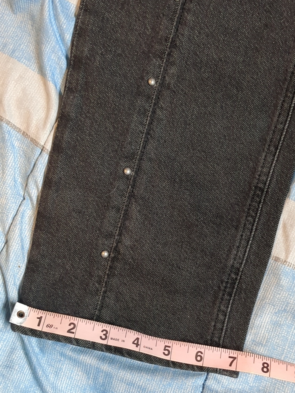 SO Girl's Black Straight Jeans with Stud Accents - Picture 15 of 16